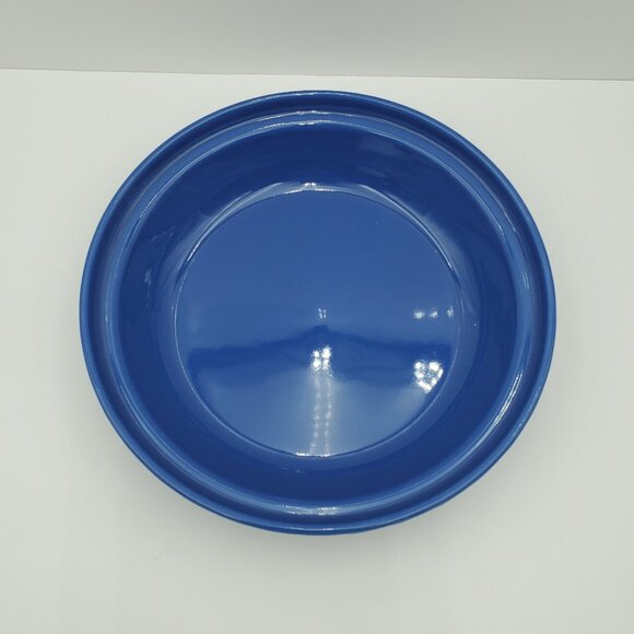 Longaberger Woven Traditions Cornflower Blue Pie Plate Baking Serving Dish - Picture 4 of 8